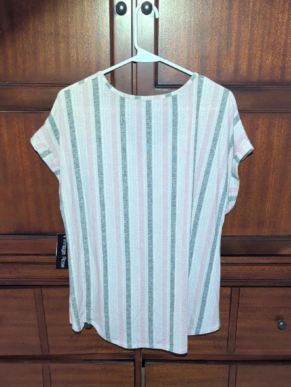 Vintage Rose Front Tie Top